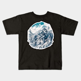 Zen Mountain Retreat Kids T-Shirt